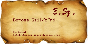 Boross Szilárd névjegykártya